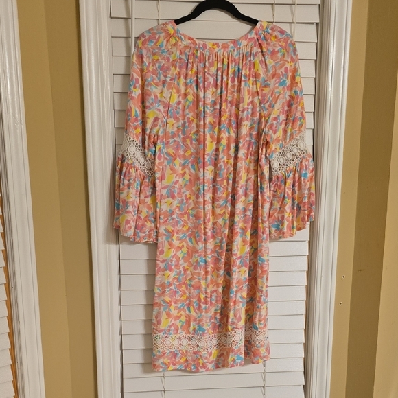 Crown & Ivy Pink and Orange Ruffled Tiered Sundress - Picture 6 of 12